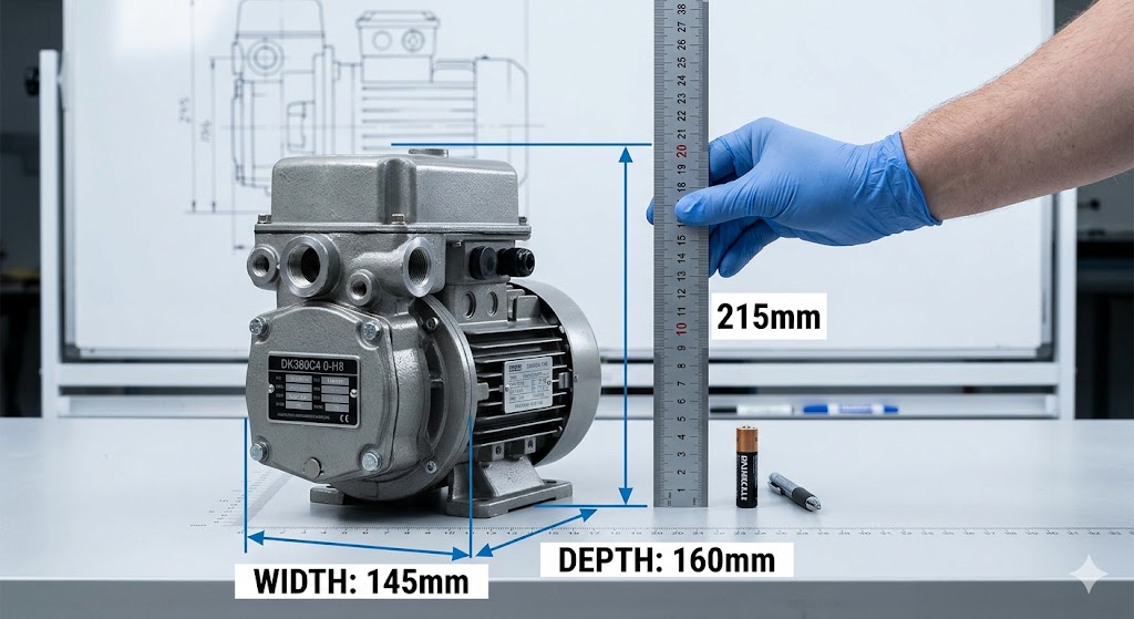 How DK380C4.0-H8 Model Size